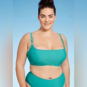 NWT Bikini 2 Piece Set Shade & Shore  Underwire Bikini Top and Bottom Size 17-18